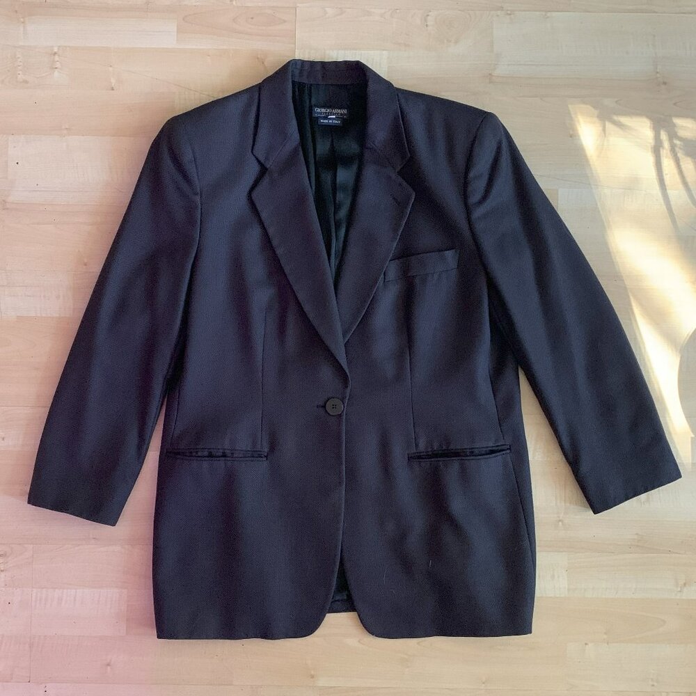 Giorgio Armani Classico Women's Suit Jacket Cashmere/Silk Size 50 (Italian) XXL